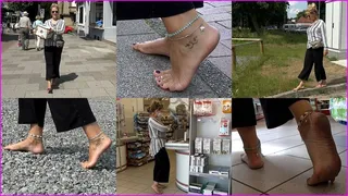 Shanti walks Barefoot on a hot Afternoon