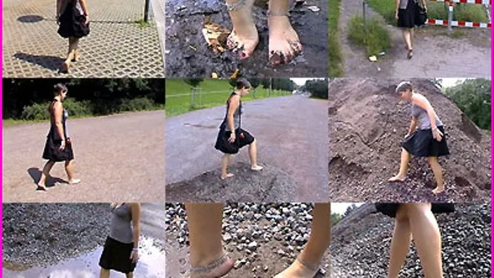 Heike walks Barefoot over a Building Site pt. 3