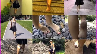 Heike walks Barefoot over a Building Site pt. 2