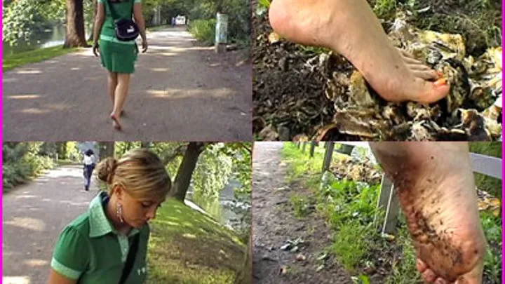 Ananda Crushes Mushrooms Barefoot in Public