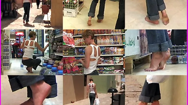 Allegra Barefoot in the Supermarket