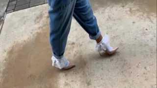 C4S106 Jessica Ford, Overalls, frilly socks & heels pt 6