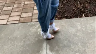 C4S107 Jessica Ford, Overalls, frilly socks & heels pt 7