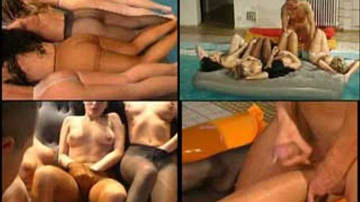 Pantyhose Pool Party - Cumshot