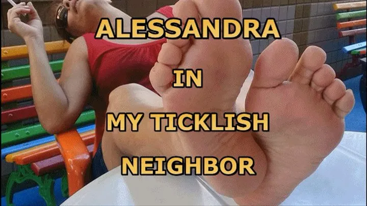 My ticklish brunette neighbor