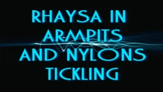 Rhaysa in armpits and black nylons tickling