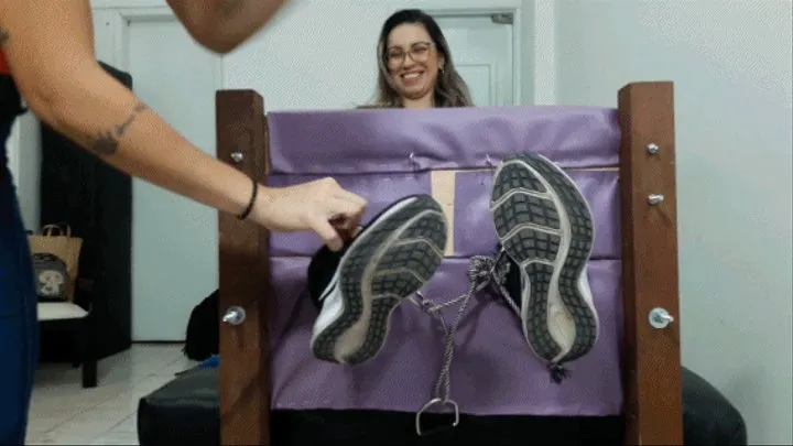 Cristal in stock soles tickled