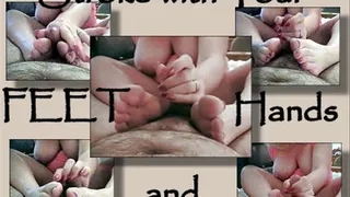 Barefeet foot fuck and handjob