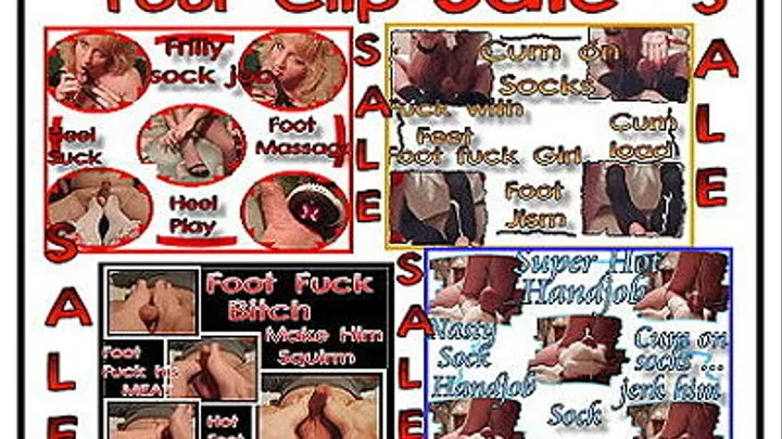 Four Clip Footjob/Feet Sale