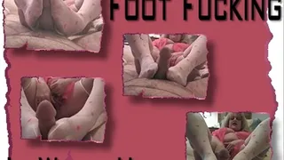 Foot Fuck in White (with rose) Stockings