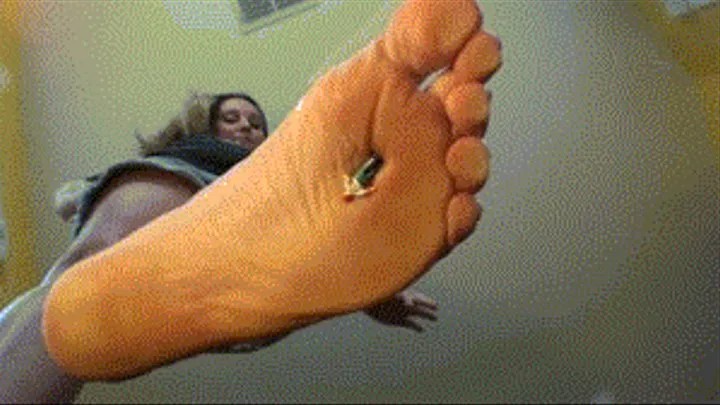 Candi under redneck soles Steps On Tiny Boss