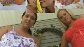 Alana and Tatiana Crush Fruit