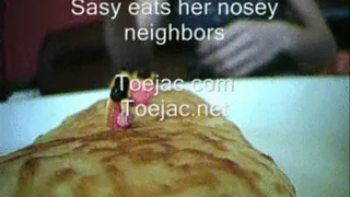 Sassy eats nosey neighbors vore