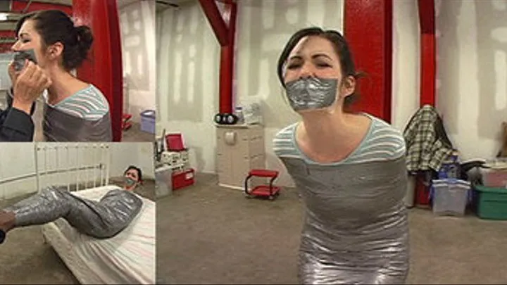 Stephanie Gagged and Encased in Duct Tape - version