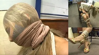 Jenny Gagged in a Pantyhose Hood - version