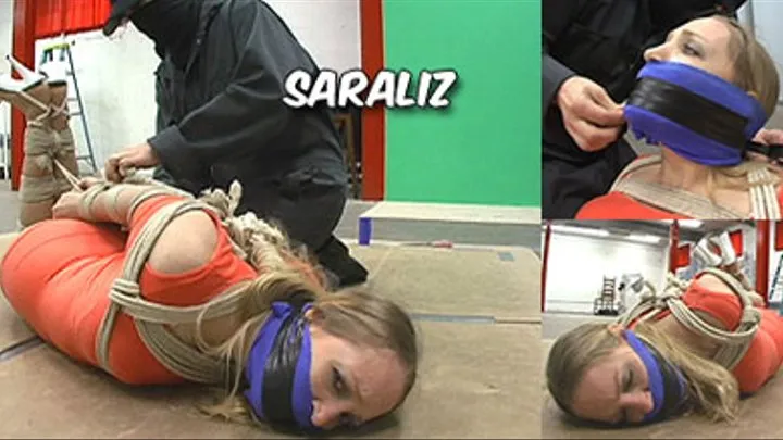 SaraLiz gets bound, gagged and hogtied!