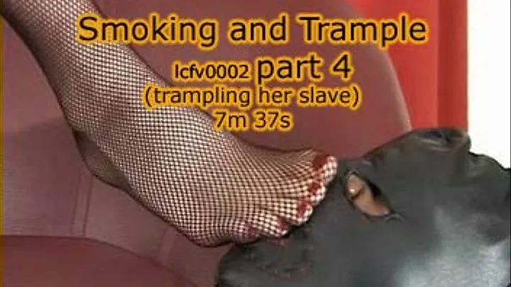 Lady Samantha -Femdom Lady - sit smoke and trample -part 4- (trample scene p3) 7min 37secs