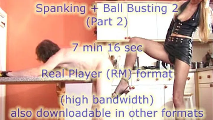 A slave tied to the table, scene 2 (BALL BUSTING) pt 2 ( HIGH band format)