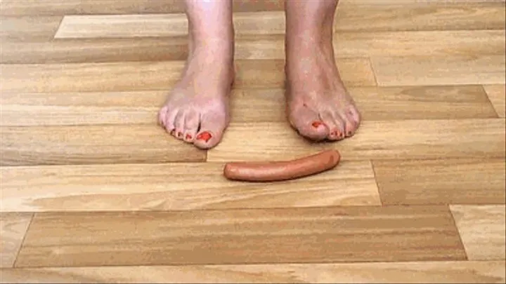 Sausages destroyed with my barefeet