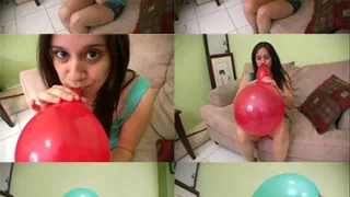 Lynn Blows And Pops Balloons