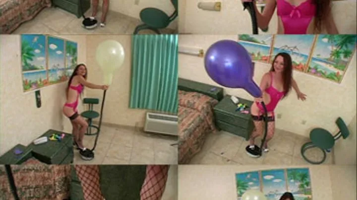 China Doll Pops Balloons With A Foot Pump (QUICKTIME)