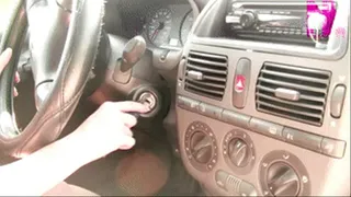 Stalling my car barefeet and handjobbing its gearstick