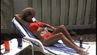 Poolside Bikini Foot & Leg Tease