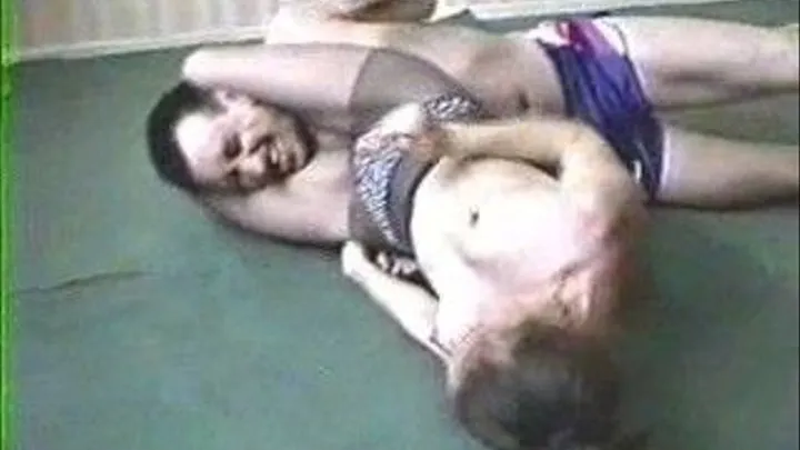 Topless Tagteam mixed wrestling- Teacher/student vs Old and young man- 05