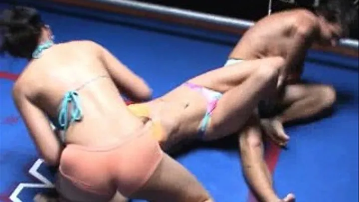 Tagteam submission wrestling- 2 twins vs-1guy and 1 girl- part.2