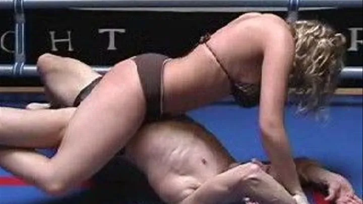 Wrestling-2 females(18yo) vs 1 male -part 1