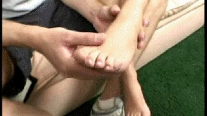 Great foot sex with sexy blond