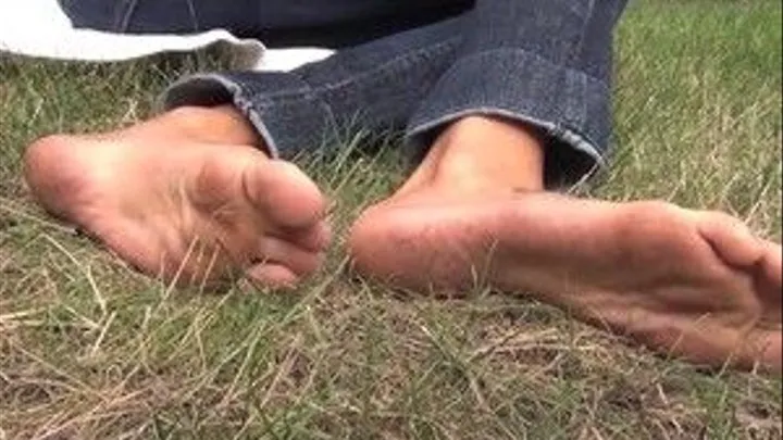 Jessica's Dirty Feet In The Grass