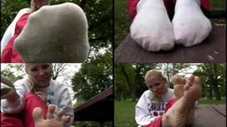 Sniffing TJ's Jogging Feet In The Park (Full Version)