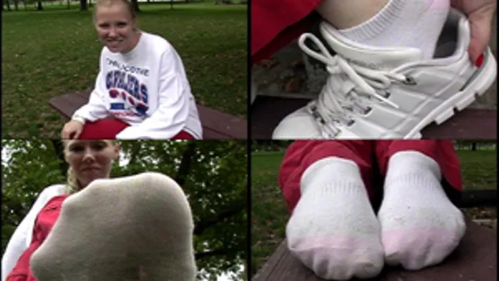 Sniffing TJ's Jogging Feet In The Park Pt. 1