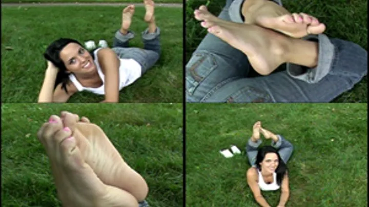 Miranda's Foot Show On The Grass Pt. 2 (Big Screen)