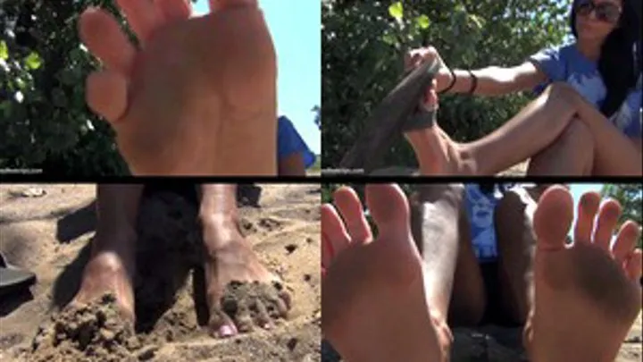 Jessica's Dirty Beach Feet (Big Screen Widescreen)