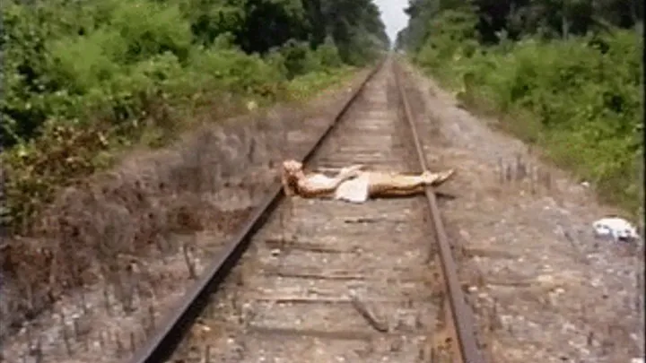 Bonded and Gagged on RailroadTrack.