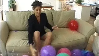 Foot Balloon Popping..