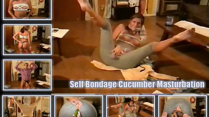 Self Bondage Cucumber Masturbation - Full Version