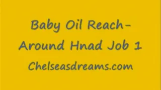 Baby Oil Reach-Around Hand Job Scene 1