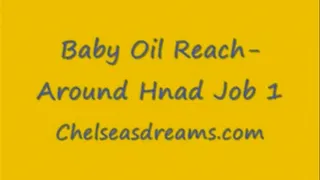 Baby Oil Reach-Around Hand Job Scene 2