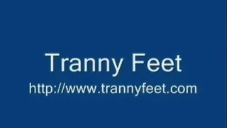 Two Trannies Jerk Off (Pantyhose Foot Worship) Clip 9