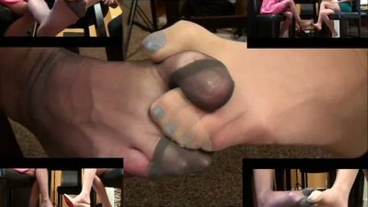 Sexy Blondes Lock Toes In Pantyhose