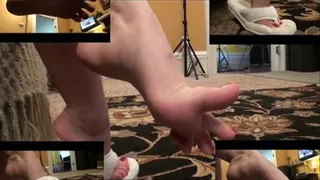 Babysitter Candice accidentally puts feet in boys face