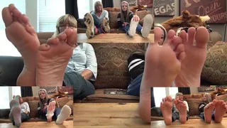 House Wifes Chat And Prop Up Stinky Feet!