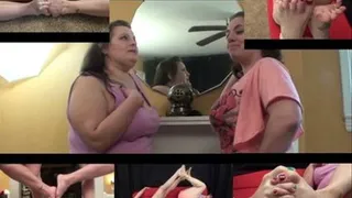 BBW Bitches Take The Heat To See Who Has The Tougher Feet