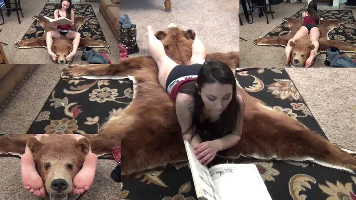 Candice Gives Giver Her Bear Rug More Than A Hug!