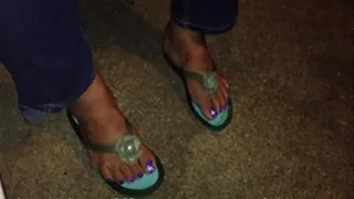 Jayne's Turquoise Flip Flops