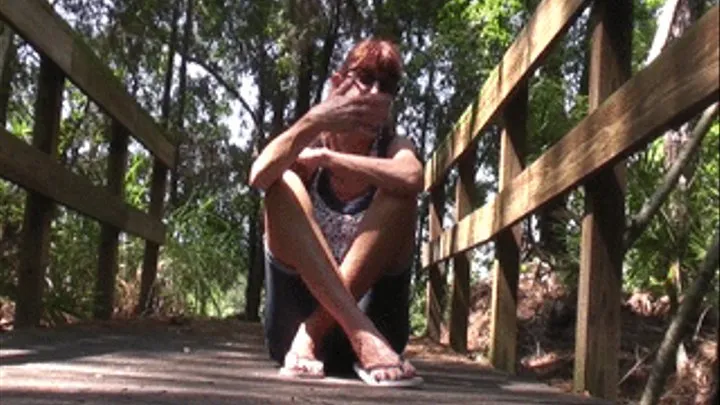 Handjob Soles Sniffing On The Bridge