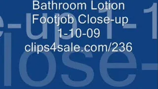 Lotion Footjob Close-up